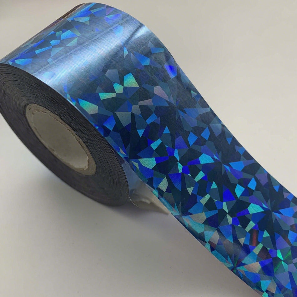 120m Crystal Holographic Silver Gold Shattered Glass Nail Art Foil 807