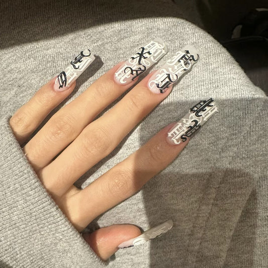 Colorful Initials Nail Art Stickers Adhesive Embossed Alphabet Sticker Decals TS681