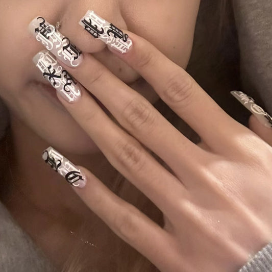 Colorful Initials Nail Art Stickers Adhesive Embossed Alphabet Sticker Decals TS681