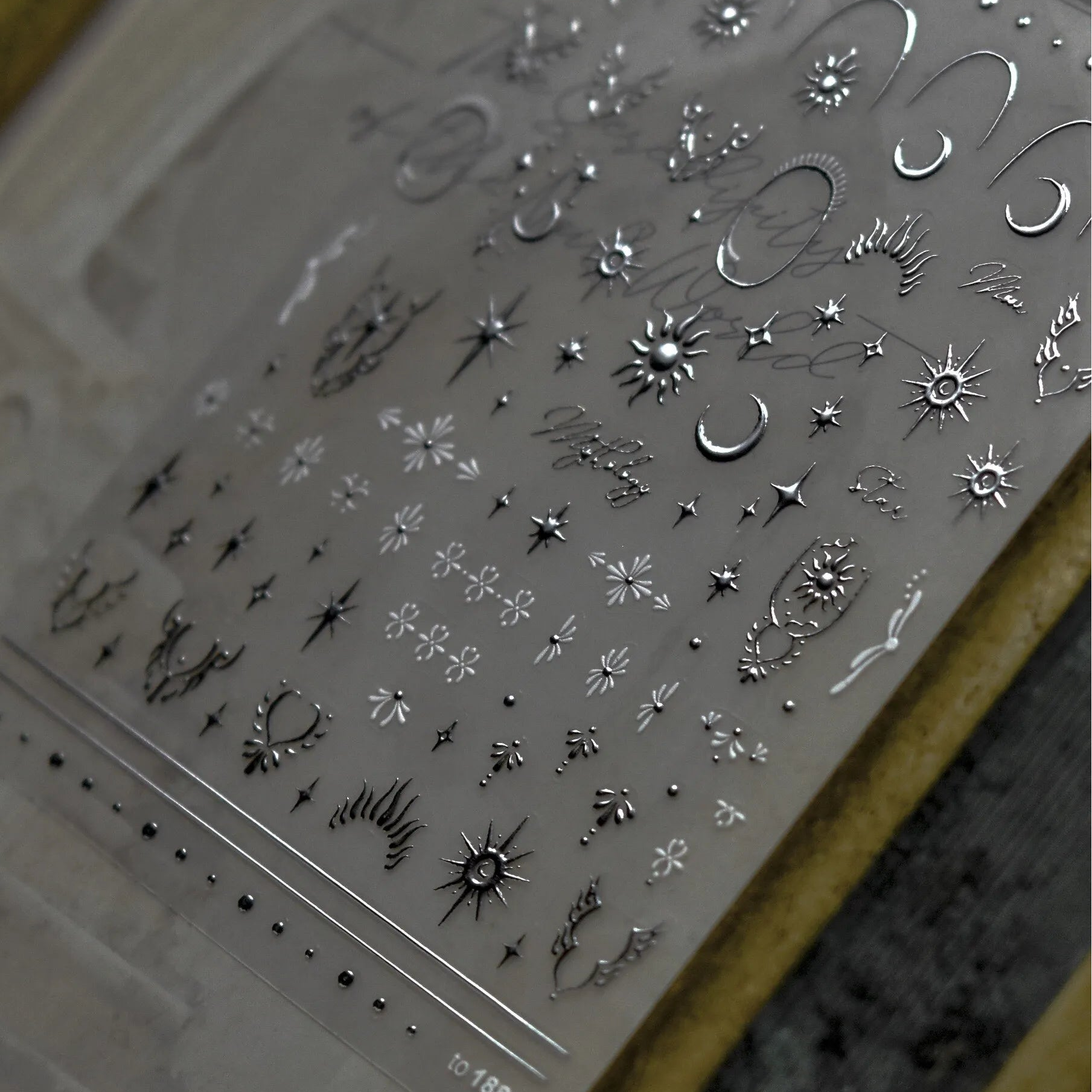 Celestial Nail Stickers Gold Silver Sun Moon Star Boho Decals 1880