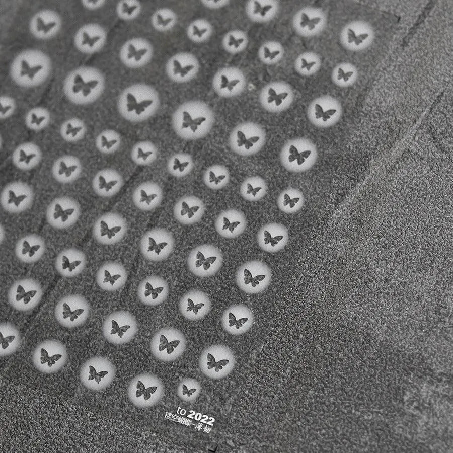 Painted Hollow Love Nail Art Stickers White Butterfly Star Adhesive Sticker Decals to2022