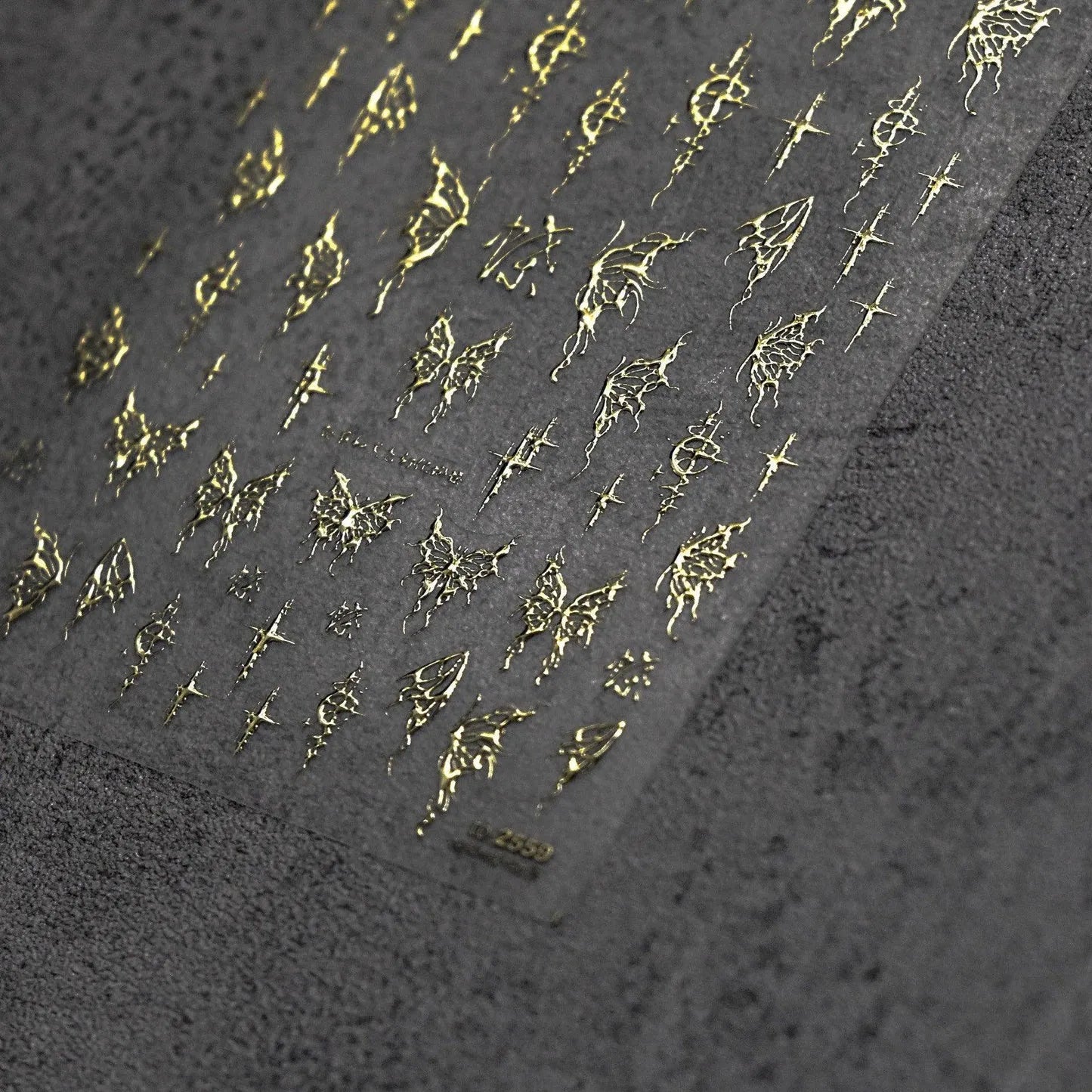 Metal Butterfly Nail Art Stickers Adhesive Embossed Butterfly Wings Sticker Decals to2559 gold