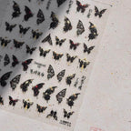 Black White Butterfly Nail Art Stickers Butterfly Wings Adhesive Sticker Decals to2687-1