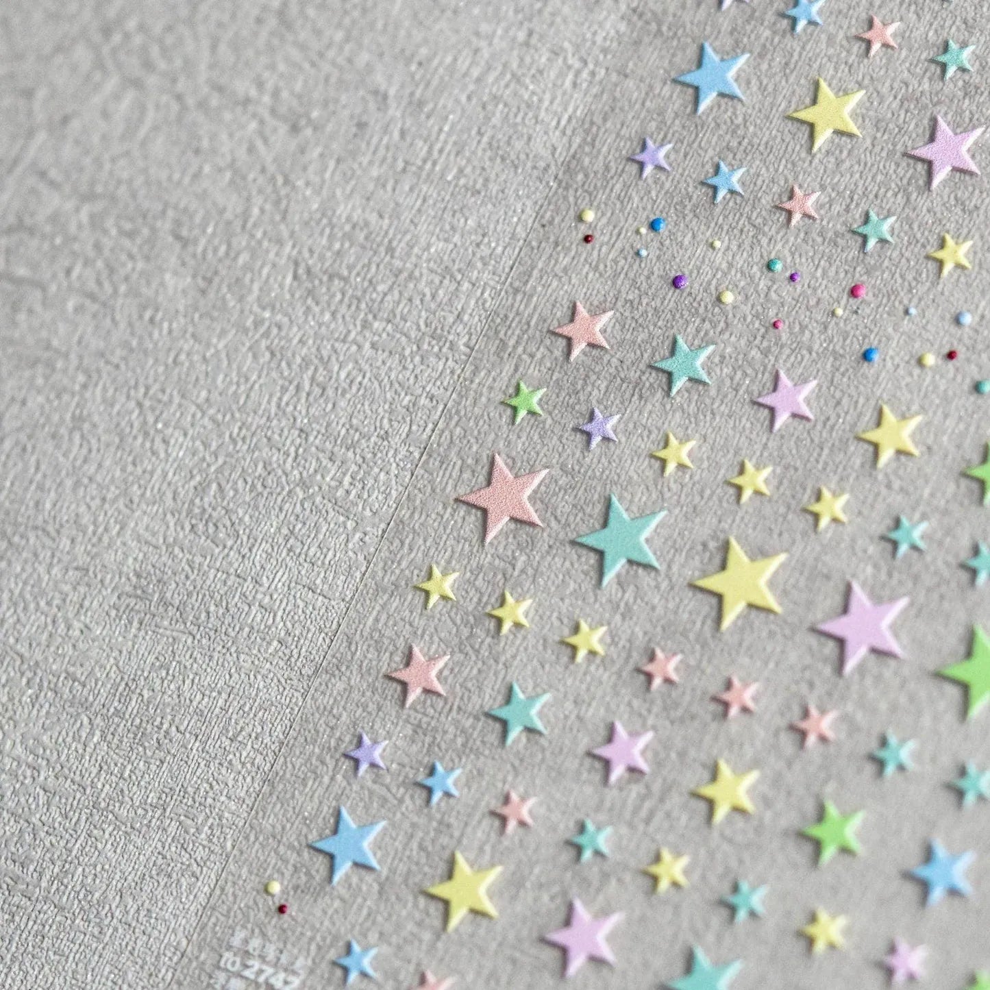 Colorful Star Nail Art Stickers Adhesive Stars Sticker Decals DIY Manicure Accessories to2742 embossed