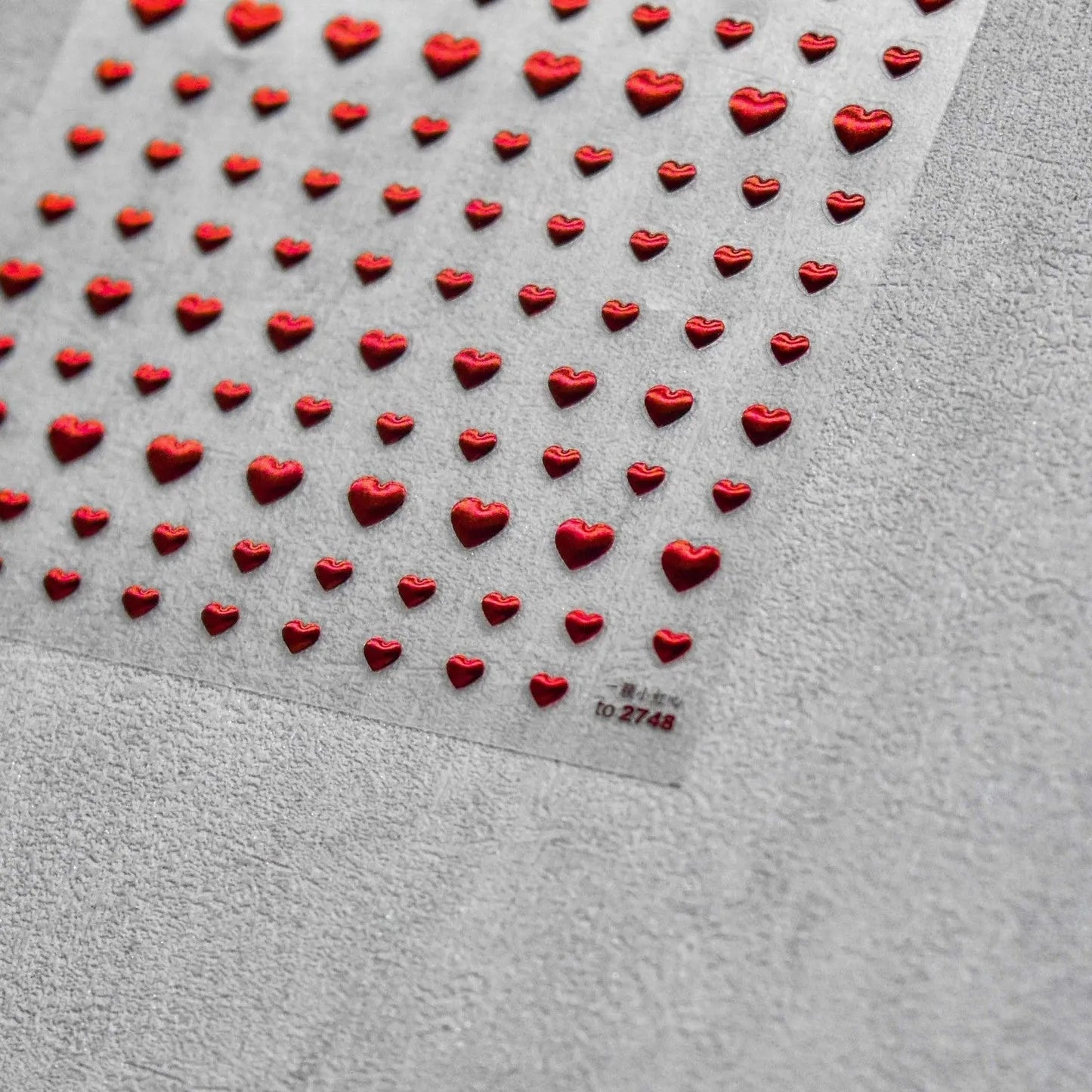 Red Love Heart Nail Art Stickers Adhesive Sticker Decals to2748