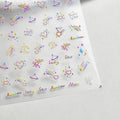 Rainbow Wish-star Nail Art Stickers 5D Embossed Love Heart Adhesive Sticker Decals Manicure Accessories to2775 embossed