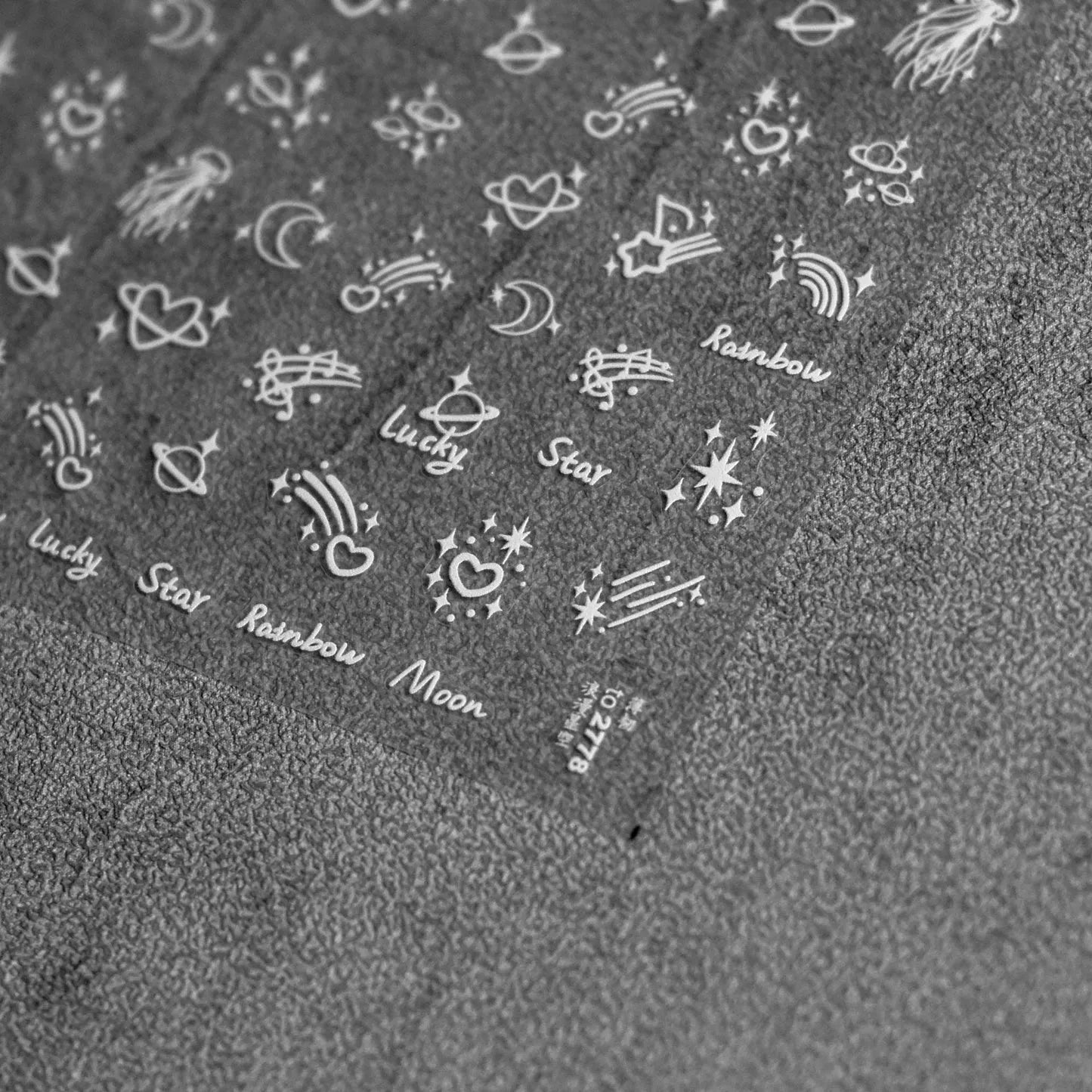 Rainbow Wish-star Nail Art Stickers 5D Embossed Love Heart Adhesive Sticker Decals Manicure Accessories to2778