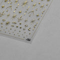 Celestial Star Moon Nail Stickers - Gold & Silver Minimalist Nail Art Decals to2820