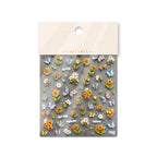 Sunflower Nail Art Stickers Adhesive Embossed Butterfly Sticker Decals to2862