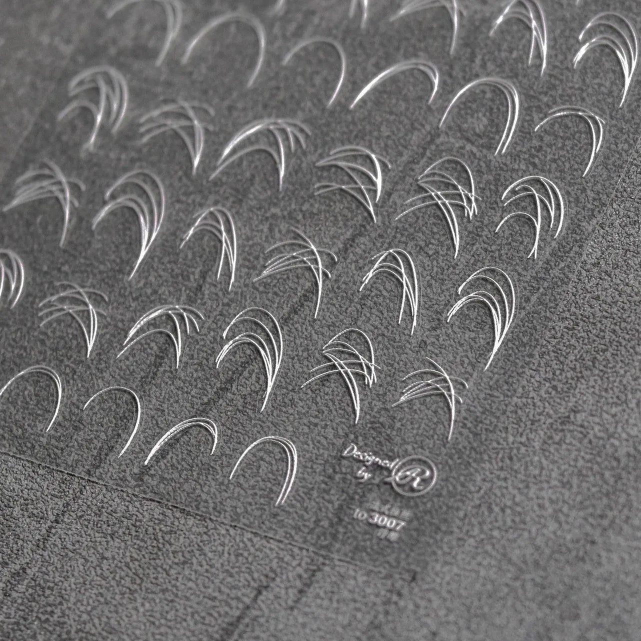 French Line Nail Art Stickers Adhesive Bending Line Embossed Sticker Decals White to3007 