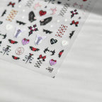 Angel Wings Nail Art Stickers Adhesive Embossed Devil Sticker Decals to3023
