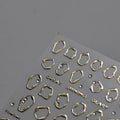 Gold Silver Circle Nail Art Stickers Metal Effect Adhesive Embossed Sticker Decals Gold to3030 