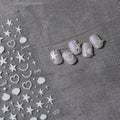 Aurora Shell Light Nail Art Stickers Sea Life Adhesive Embossed Starfish Sticker Decals to3178