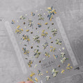 Flower Tree Nail Art Stickers Adhesive Embossed Osmanthus Flower Sticker Decals to3330