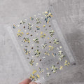 Peony Nail Art Stickers Adhesive Embossed Blooming Flower Sticker Decals to3331