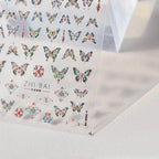 Aurora Shell Light Butterfly Nail Art Stickers Adhesive Embossed Scalewing Sticker Decals to3422 embossed