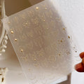 Gold Necklace Nail Art Stickers Adhesive Embossed Line Dots Lace Sticker Decals to3457 Gold