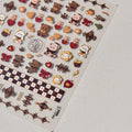 Cartoon Bear Nail Art Stickers Adhesive Embossed Lucky Bear with Rabbit Sticker Decals to3496