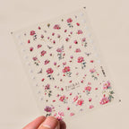 Spring Flower Nail Art Stickers Adhesive Embossed Peony Sticker Decals to3679