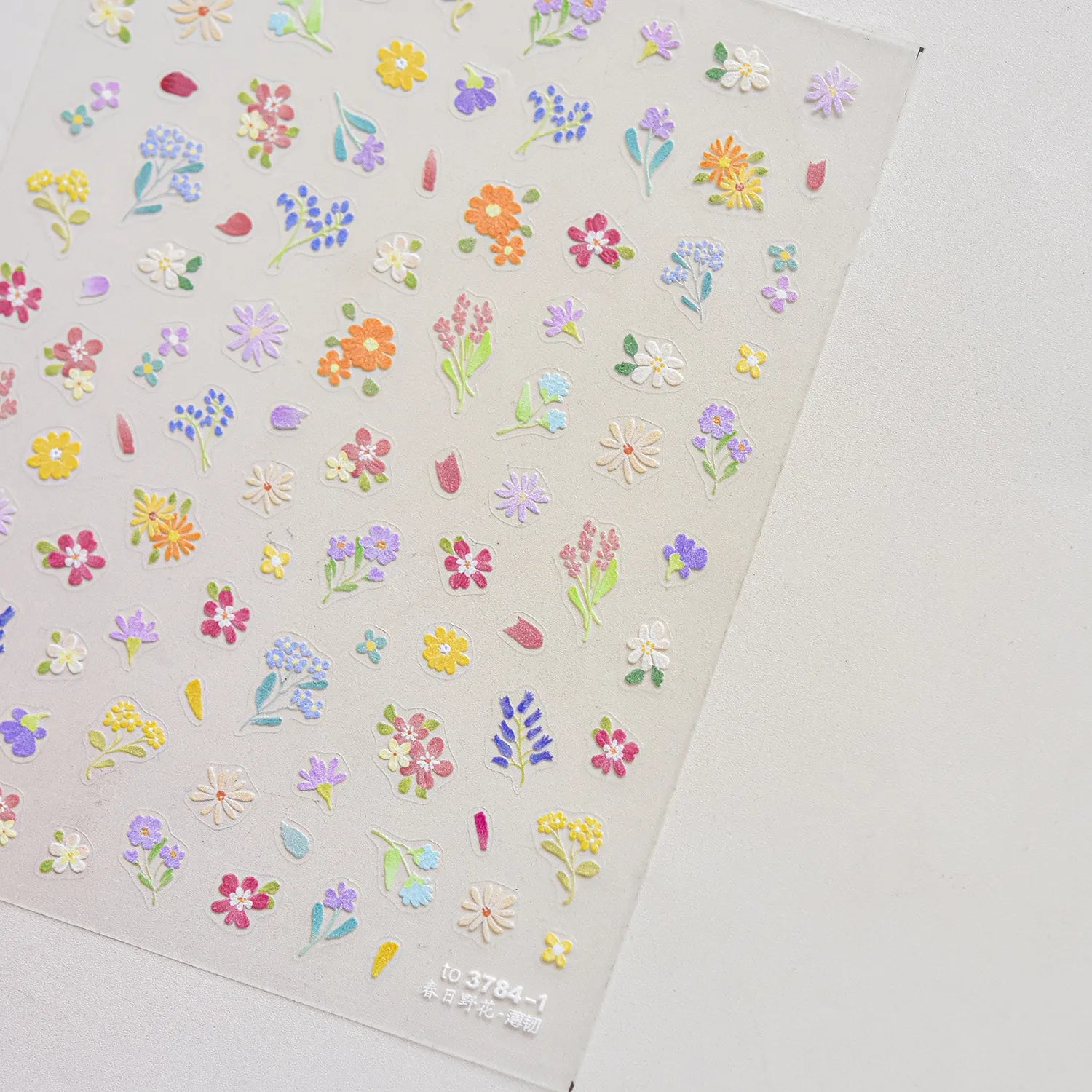 Mini Wild Flowers Nail Stickers Dried Flower Decals Ultra Thin to5021