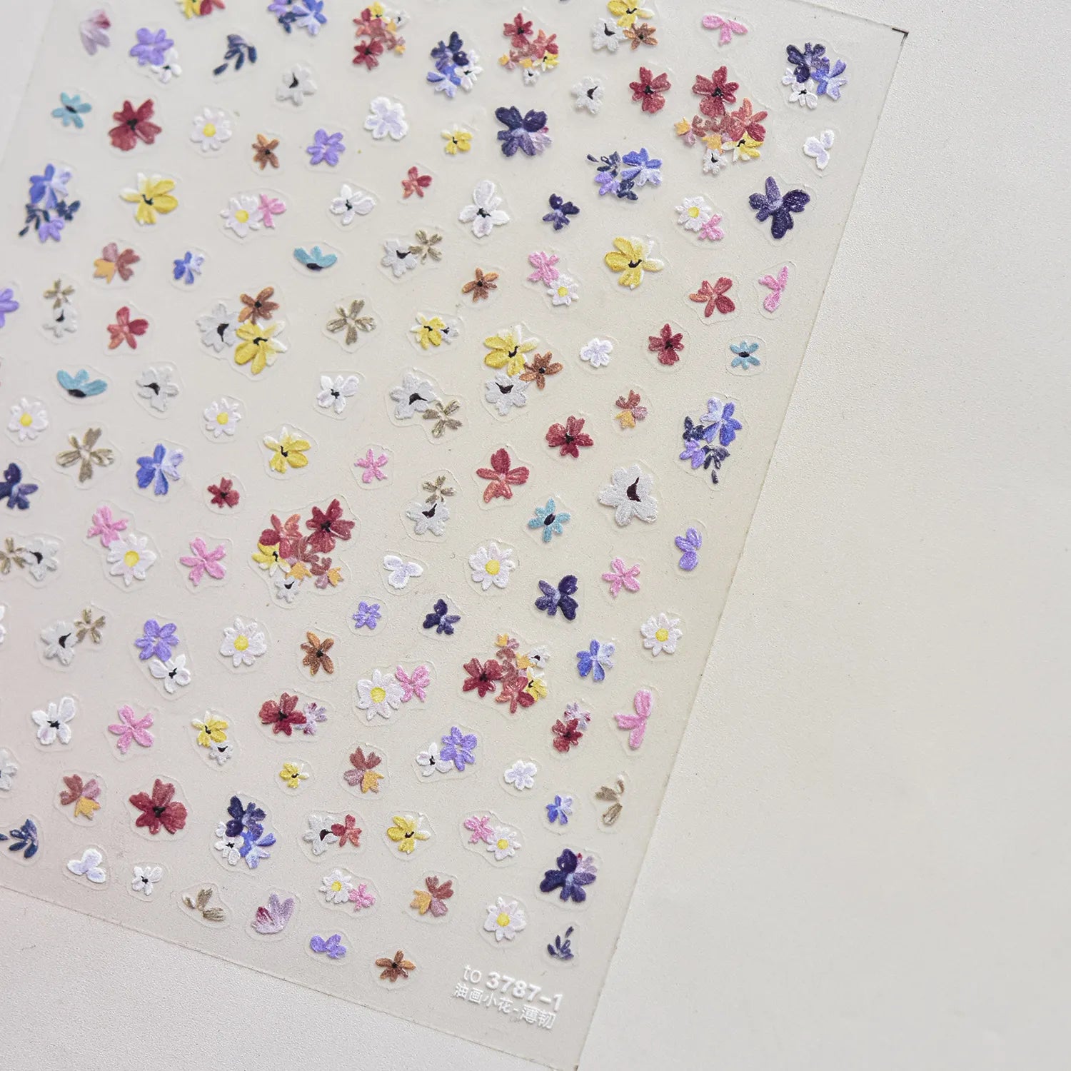 Mini Wild Flowers Nail Stickers Dried Flower Decals Ultra Thin to5021