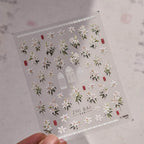 Peony Flower Nail Stickers 5D Embossed Aurora Shell Light Floral Nail Decals Manicure Accessories to3895