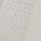 Necklace Design Nail Art Stickers Adhesive Embossed Rhinestone Heart Shape Pendant Sticker Decals to3919 Laser Pink