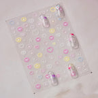 Valentines Love Heart Nail Art Stickers Flowers Adhesive Embossed Sticker Decals to3921