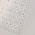 Hollow Heart Nail Art Stickers Adhesive Embossed Love Sticker Decals to3957 Laser Pink