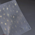 Sparkling Starburst Nail Stickers - Metallic Shimmer Nail Art Decals to4007