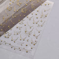 Moon & Stars Chain Nail Art Stickers - 5D Gold Silver Celestial Decals to4050