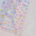 Gradient Love Nail Art Stickers Heart Adhesive Embossed Sticker Decals to4183