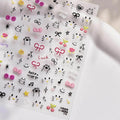 Graffiti Kitten Nail Art Stickers Adhesive Embossed Cartoon Cat Sticker Decals to4224 embossed