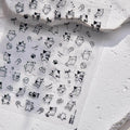 Cute Cat Nail Art Stickers Adhesive Embossed Sticker Decals to4260