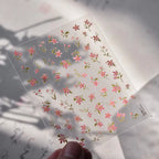 Osmanthus Flower Nail Art Stickers Laurel Flowers Blossoms Adhesive Sticker Decals to4272