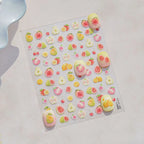 5D Fruit Nail Stickers – Juicy Pear, Mango Tropical Mix with Fig, Guava, Kiwi to4326