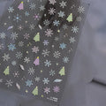 Pastel Snowflake Nail Art Stickers Adhesive Gradient Christmas Tree Sticker Decals to4440