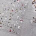 Shiny Crystal Ball Nail Art Stickers Adhesive Embossed Christmas Tree Sticker Decals to4464