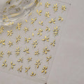 Gold Leaf Nail Art Stickers Metal Effect Adhesive Embossed Sticker Decals to4478