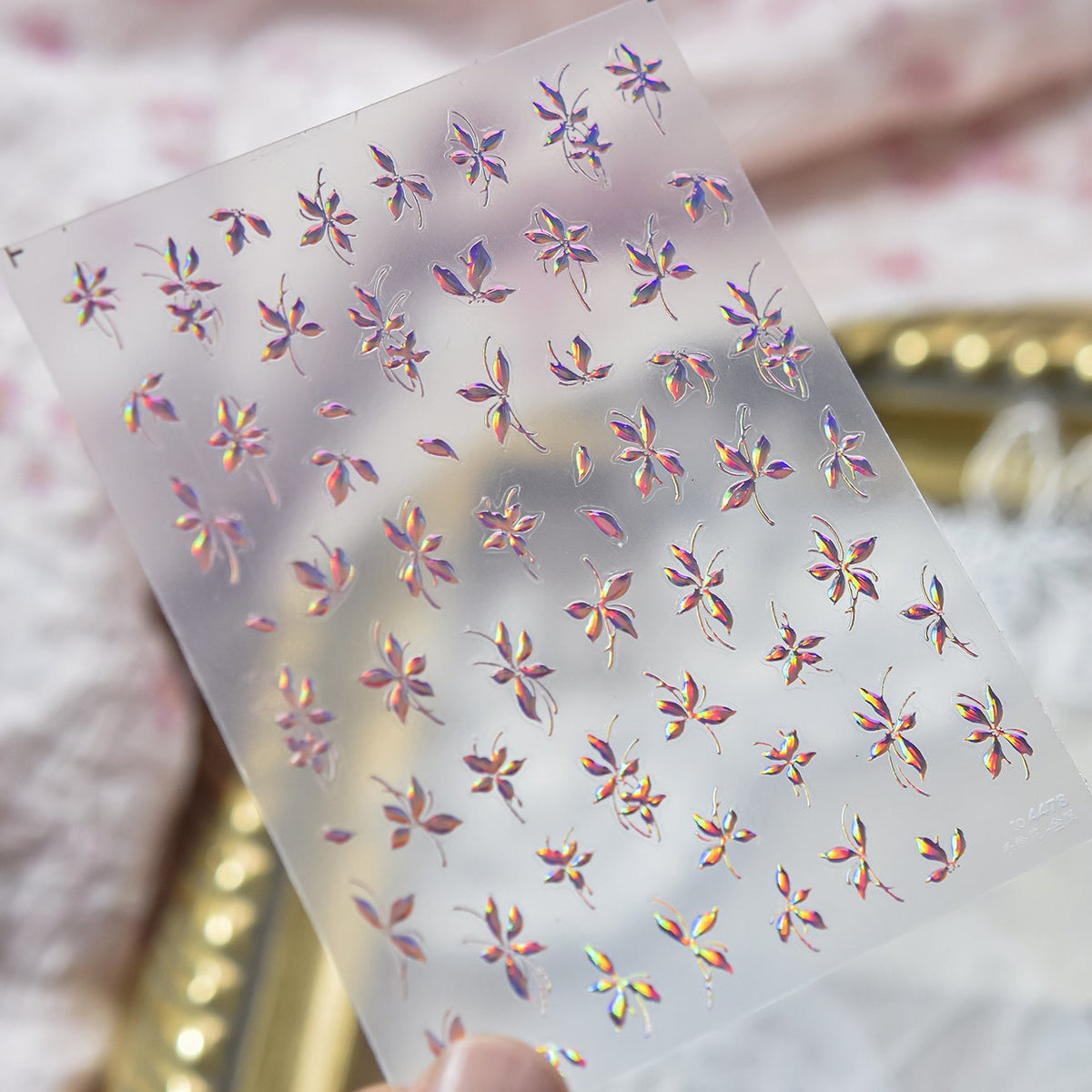 Gold Leaf Nail Art Stickers Metal Effect Decals to4478
