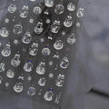 Aurora Crystal Ball Nail Art Stickers Snowball 3D Adhesive Embossed Sticker Decals to4483 Laser