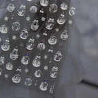Aurora Crystal Ball Nail Art Stickers Snowball 3D Adhesive Embossed Sticker Decals to4483 Laser
