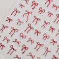 Metal Red Bow Nail Art Stickers Adhesive Embossed Bow-tie Sticker Decals to4501 Red
