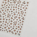 Leopard Print Nail Art Stickers Heart Shape Adhesive Embossed Sticker Decals to4516
