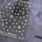 Aurora Light Snowflake Nail Art Stickers Adhesive Embossed Winter Snow Sticker Decals to4604
