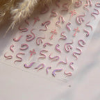 Gold Snake Nail Art Stickers Adhesive Embossed Snake Sticker Decals to4658