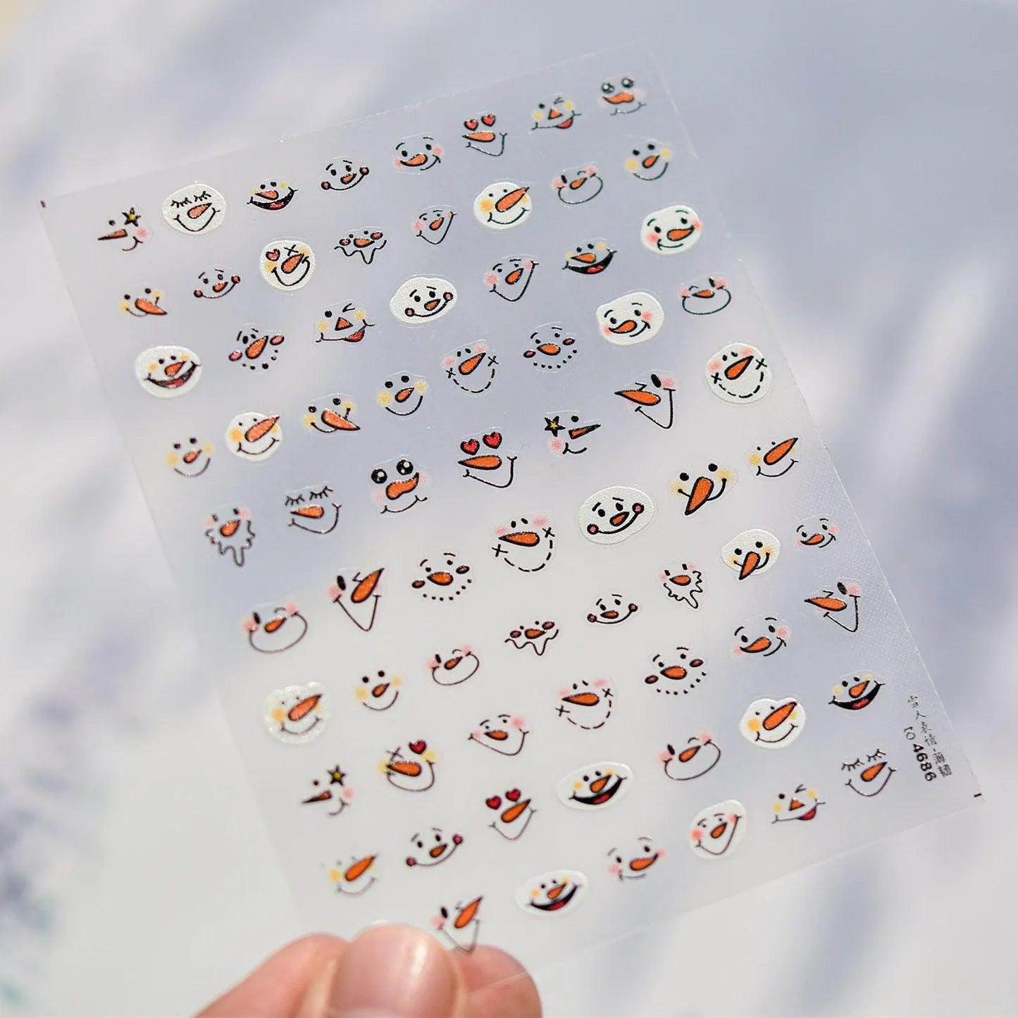 Christmas Nail Art Sticker Santa Claus Snowman Adhesive Embossed Nail Sticker Decals to4686