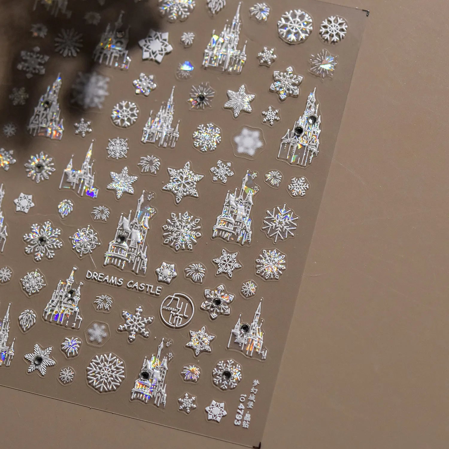 Magical Castle & Snowflake Holographic 3D Nail Stickers to4793