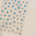 Shiny Star Nail Art Stickers Adhesive Embossed Red Stars Sticker Decals to4840-1 Silver