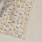 5D Embossed Lily of the Valley Nail Art Stickers | Dainty Bow & Floral Decals 